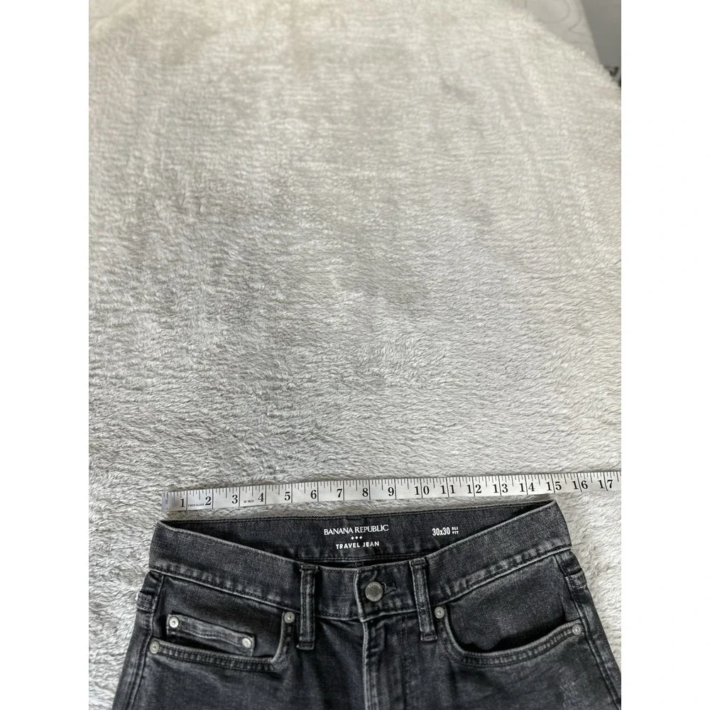 Banana Republic Travel Jeans Men's Black Slim‎ Fit Size 30x30 Act (30x29) Pants